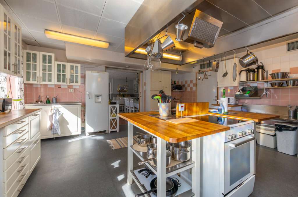Köket på Esplanadens Vandrarhem