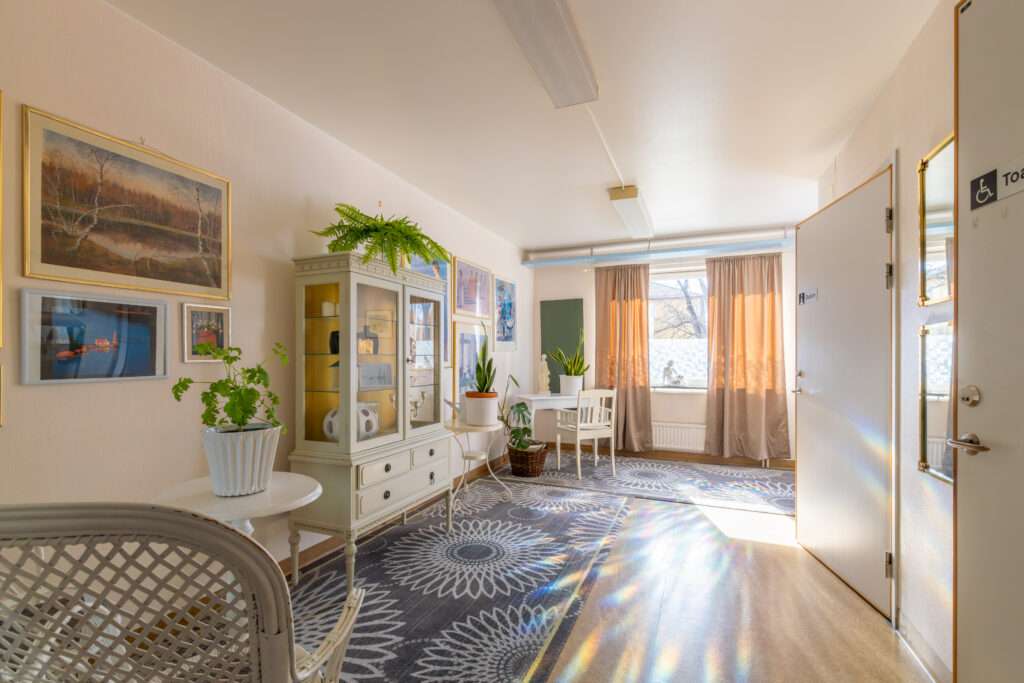 Dusch utrymma på Esplanadens Vandrarhem