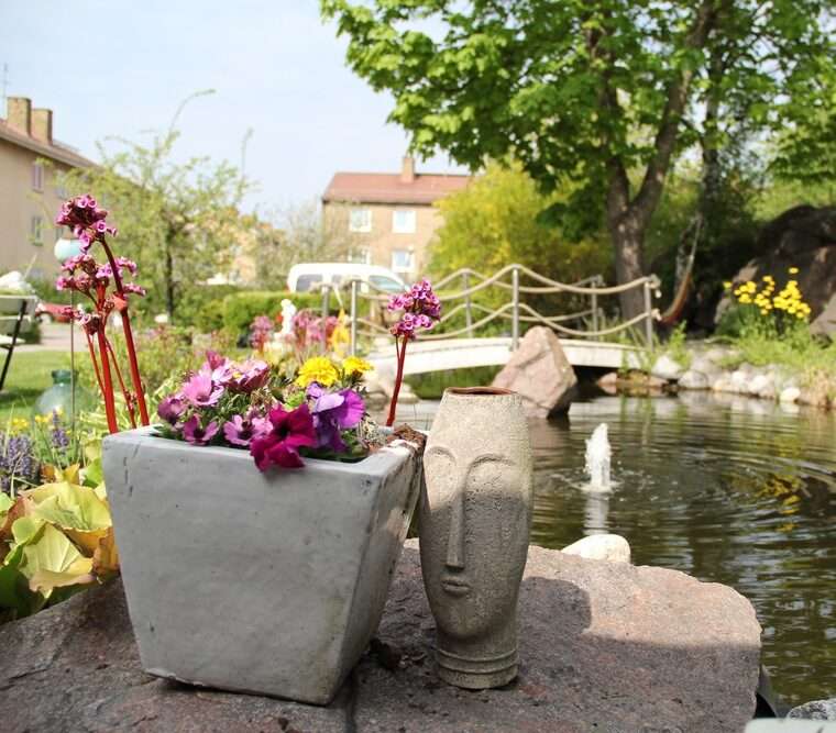 trädgården i Esplanadens Vandrarhem